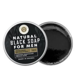 Черное мыло для лица и тела с комплексом водорослей Черного моря «For Men»